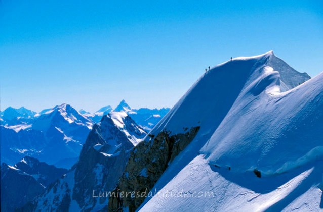 Sur l'arete est du mont-maudit, Massif du Mont-Blanc, Haute-savoie, France