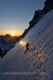 Ascension de la pointe Lachenal, Massif du Mont-Blanc, Haute-savoie, France