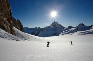 Sur le  glacier du geant, Massif du Mont-Blanc, Haute-savoie, France