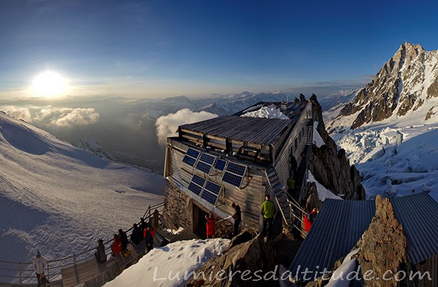 Le refuge des grands mulets,  Massif du Mont-Blanc, Haute-savoie, France
