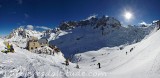 Descente a ski de la VallÃ©e Blanche, refuge du requin, Massif du Mont-Blanc, Haute-savoie, France