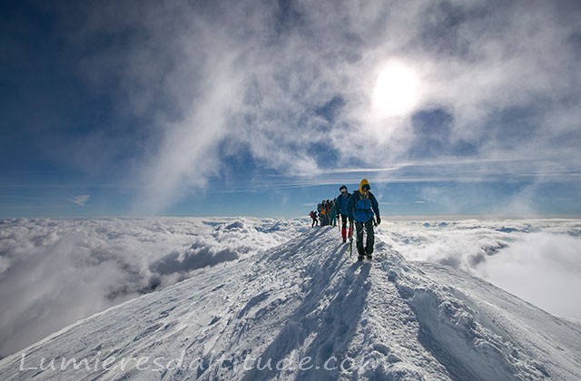 Au sommet du mont-blanc, Massif du Mont-Blanc, Haute-savoie, France