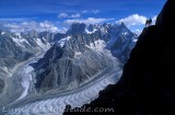 La mer de glace et le glacier de leschaux, Massif du Mont-Blanc, Haute-savoie, France