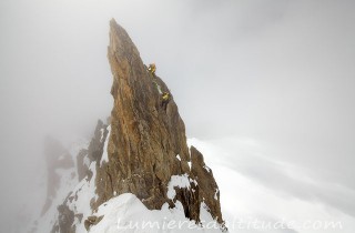 Traversee des aiguiles d'Entreve, Massif du Mont-Blanc, Haute-savoie, France