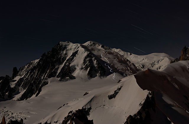 The Mont-blanc on Moonlight