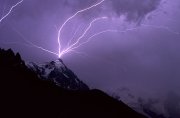 Lightning on the aiguille du Midi