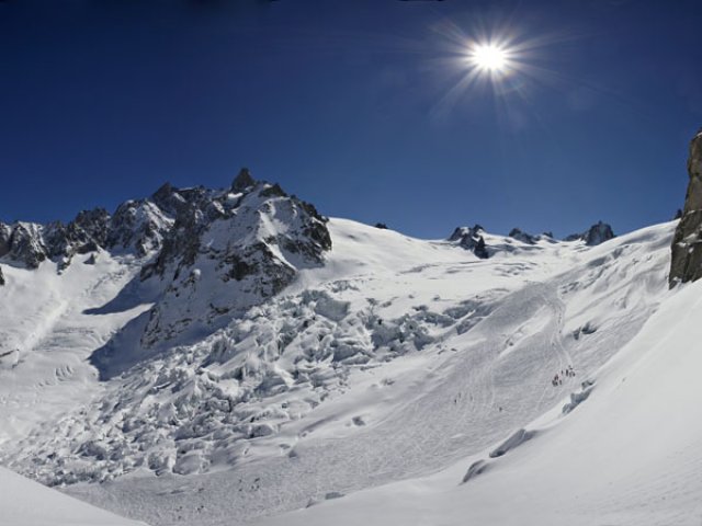 Vallée Blanche, the seracs of the Giant glacier