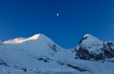 Lever de lune sur Castor et Polllux, Valais, Suisse