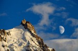 Lever de lune sur l'aiguille du Midi, Chamonix