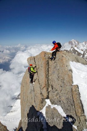 Escalade dans le massif, Massif du Mont-Blanc, Haute-savoie, France