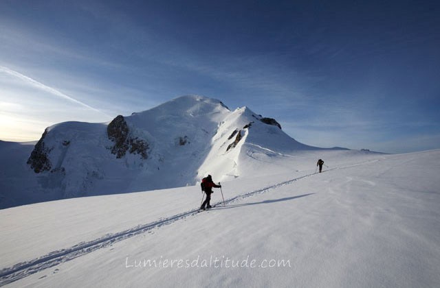 Montee au mont-blanc, Massif du Mont-Blanc, Haute-savoie, France