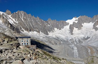 le refuge du couvercle, Massif du Mont-Blanc, Haute-savoie, France
