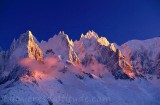 Les aiguilles de Chamonix en hiver