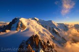 L'arete des Cosmiques et le Mont-Blanc