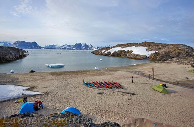 Groenland, Kulusuk, kayak de mer, fjord Angmassalik 