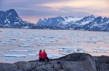 Groenland, face au fjord Angmassalik  au couchant