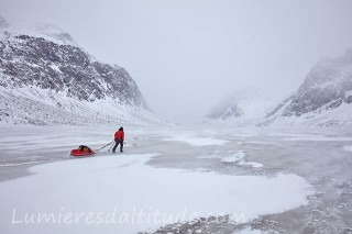 Sur la Weasel river, Terre de Baffin, canada